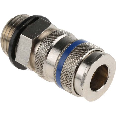 Raccord rapide pneumatique RS PRO, Filetage vers Mâle G 1/2 Mâle 1/2pouces en Laiton, Acier ( Prix pour 1 ) (1/3)