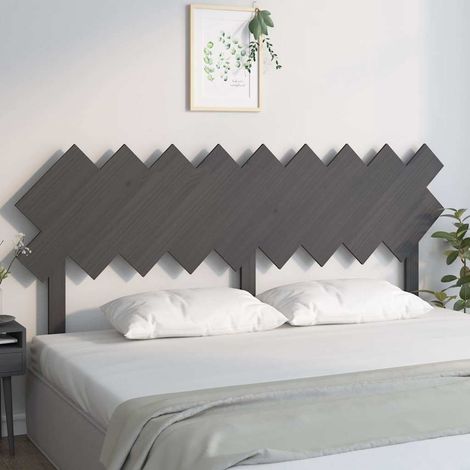 Tête de lit en bois massif de pin gris 178 x 3 x 80,5 cm pour chambre - PANGIVO (1/5)
