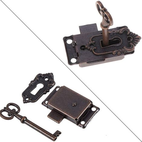 piece cabinet lock, antique lock, decorative furniture lock with key, antique quartet, classic decorative lock, kitchen furniture, box, drawer lock