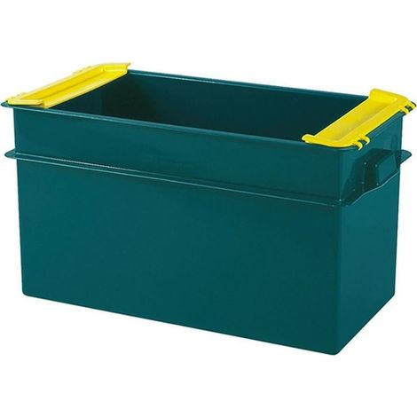 BRB Conique multi-usages (L x l x H) 790 x 400 x 410 mm, 100 l, avec rabats empilables