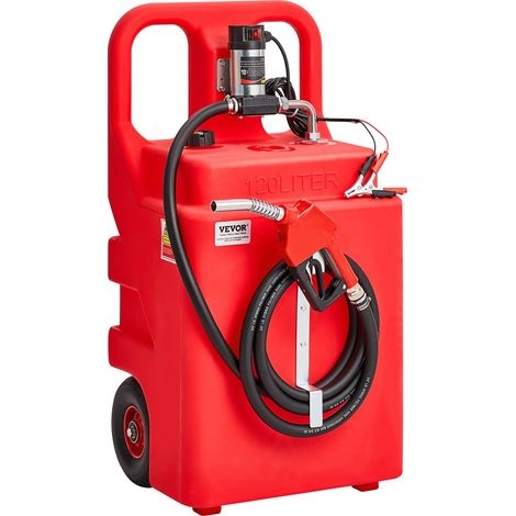 Bidon de Diesel et Kérosène sur Roues, 121 L, Réservoir de Diesel, Pompe Transfert Électrique 12 V CC 37,8 L/min, avec Tuyau Distribution 4 m, Buse Arrêt Automatique, pour Bateaux à Moteur, VTT (1/5)