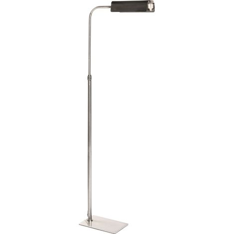 Lampadaire Moderne à Pied Métallique Interrupteur Marche/Arrêt Réglage en Hauteur Style Glam Argenté Derwent (1/5)