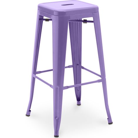 Barhocker - Industriedesign - 76cm - Neuauflage- Stylix Pastellpurpur