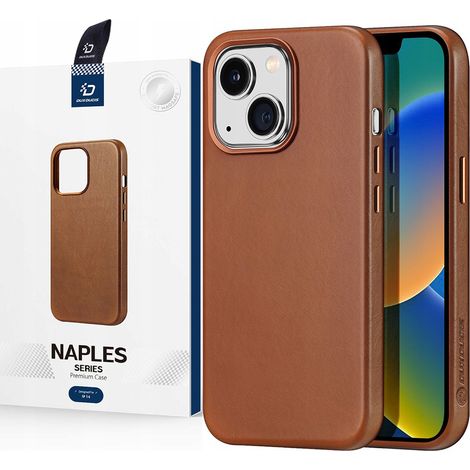 Dux Ducis Naples iPhone 14 Plus Magnetische Lederhülle MagSafe Braun (1/5)