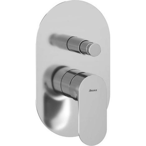 Ravak Eleganta - Grifo empotrado para 2 aparatos, con cuerpo de montaje, cromo X070218 (1/4)