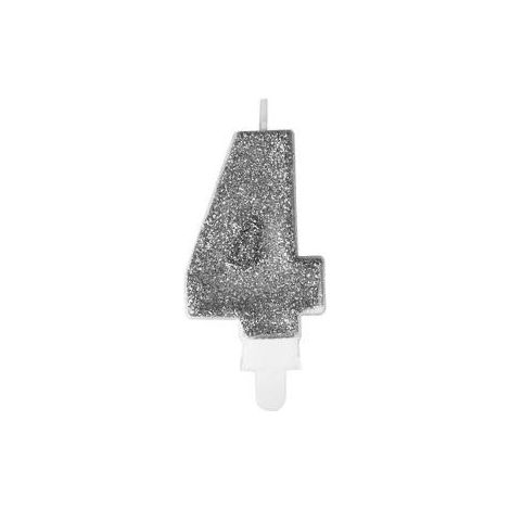 Premium-Kerze 4 Silber
