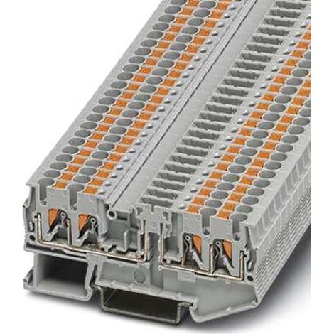 Bloc de jonction de traversée Phoenix Contact PTC, 4 pôles , 5.2mm, Enfichable, 20A ( Prix pour Paquet de 50 )