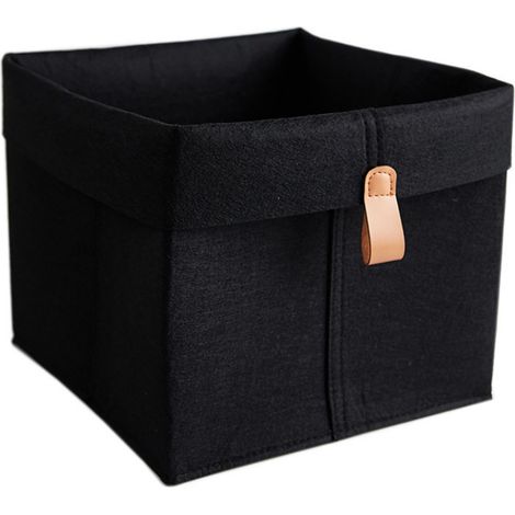 Panier de rangement multifonction – noir. Convient pour ranger des jouets, des cosmétiques et divers autres objets. (1/4)