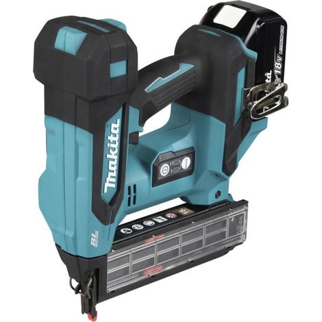 Makita Akku-Stauchkopfnagler DBN501RTJ, 50 mm 18V, 2x 5,0 Ah und Ladegerät im MAKPAC