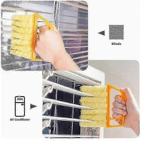 1 brosse de nettoyage de vitres lavable en microfibres pour un dépoussiérage et un nettoyage des stores sans effort (1/4)
