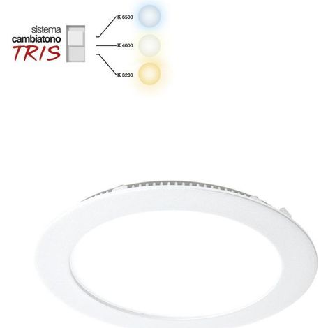 Lampada led da incasso 10w ip20 flat cambiatono stone 7001 bnc/c.b. (1/2)