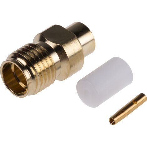 Connecteur coaxial RS PRO Femelle Droit, raccordement A sertir Montage sur câble ( Prix pour 1 ) (1/2)