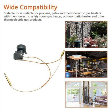 Thermocouple - Interrupteur Inclinaison - Pour Chauffage Terrasse Au Propane - Kit Réparation - 2 Pièces (1/5)