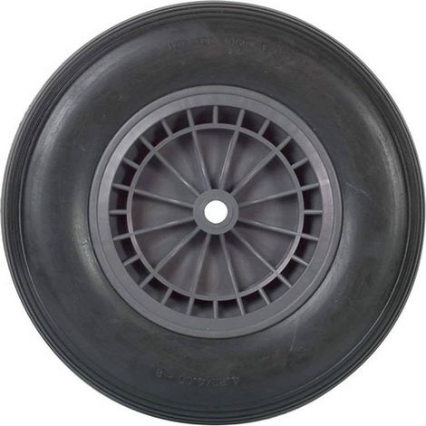 Roue Increvable pour Brouette 400 mm - Résistante et Durable - Idéale pour Transport de Charges - D-Work