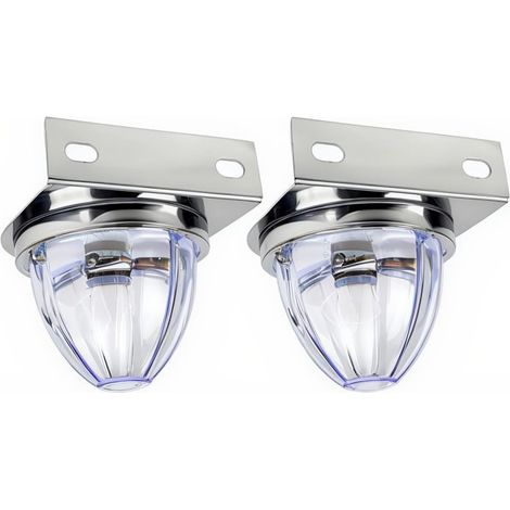 2 barres lumineuses LED pastèque, feux position latéraux stroboscopiques bicolores clignotants, éclairage sous châssis semi-remorques 12V-24V rouge+jaune (1/5)