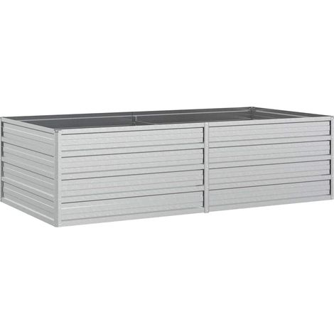 Maison Exclusive - Letto Rialzato Giardino 160x80x45 cm in Acciaio Zincato Argento (1/5)