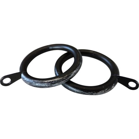 SET 10 ANELLI D.40X32MM NERO ARGENTO (1/2)