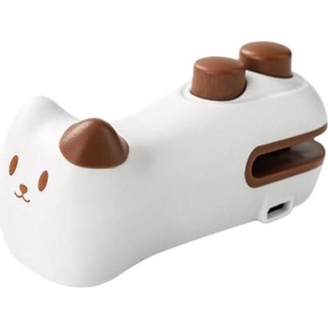 Scelleuse de sacs mignonne en forme de chat avec cutter et aimant, mini scelleuse thermique rechargeable, refermeuse portable (1/5)