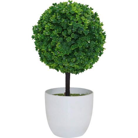 Fashionable ball-shaped artificial potted ornament, topiary, artificial bonsai plant, artificial plant, home decor (1/5)
