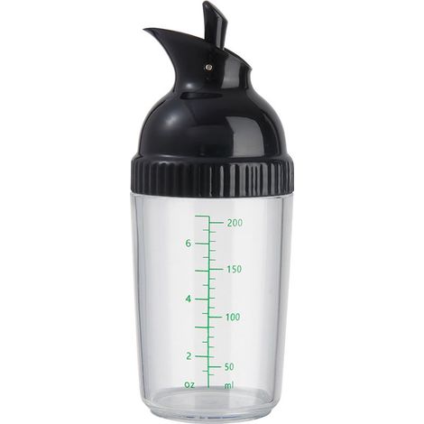 Vêtue à salade Shaker, Dispensateur de vinaigrette à contenant avec Spout 200 ml (noir) (1/5)