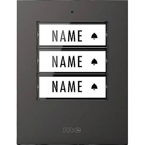 m-e modern-electronics 41307 Sonnette sans fil Emetteur éclairée, avec porte-nom (1/2)