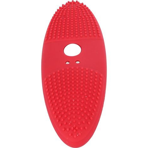 Wiederaufladbarer USB-Ultraschallreiniger mit 3 Geschwindigkeitsstufen, Hochfrequenzvibration und Doppelwellen-Gemüsewaschmaschine, rot (1/5)