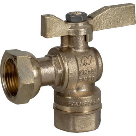 Robinet équerre avant compteur ACS PN15 Femelle 1/2" (15/21) - Écrou prisonnier - Sferaco