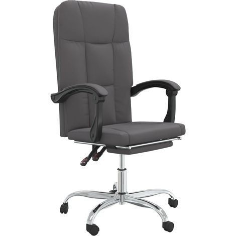 Maison Exclusive - Silla de oficina reclinable cuero sintético gr