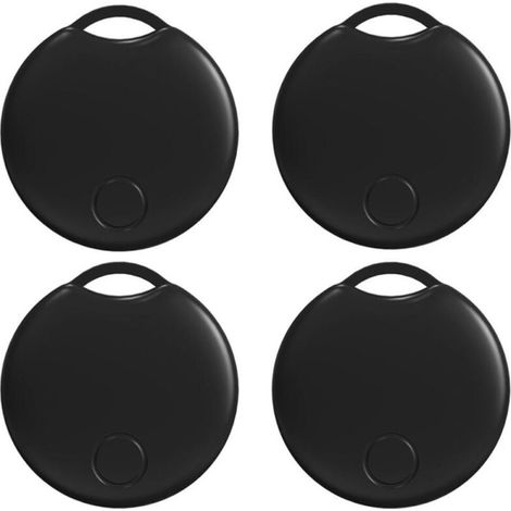 Localizzatore Bluetooth per animali domestici, adatto per rintracciare bagagli, chiavi, portafogli, compatibile con Apple Dov'è, nero, confezione da 4 (1/5)