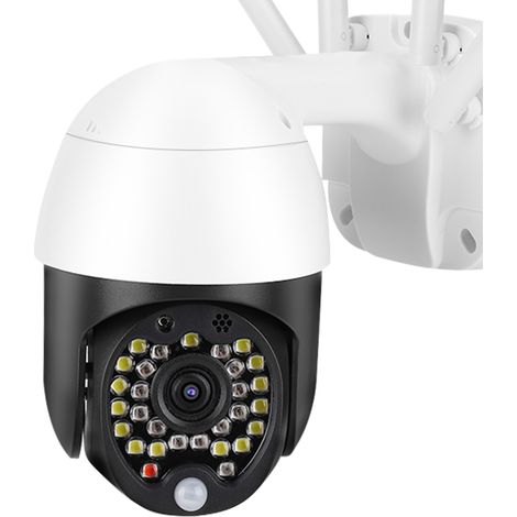 Mini caméra dôme étanche 1 pouce HD 1080p avec détection de mouvement, Wi-Fi sans fil, 29 LED, pour la maison et l'extérieur (prise 110-240 V UK). (1/5)