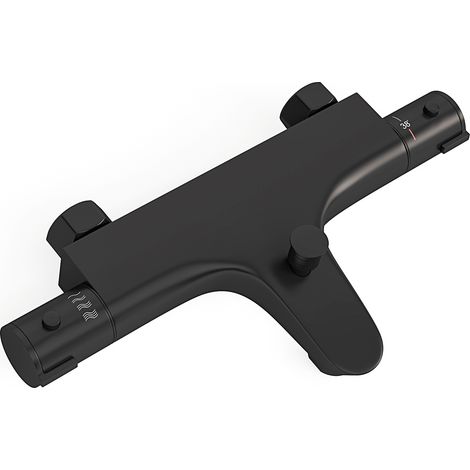 LOMAZOO Mitigeur Thermostatique de baignoire Noir Mat - Entraxe (1/5)