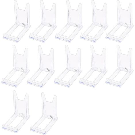 Présentoir en acrylique 12 pièces, support pour assiettes en plastique, porte-assiettes décoratif réglable, présentoir décoratif (1/5)