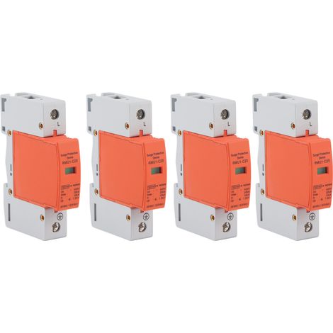 Modularer Überspannungsableiter, 4 Module, DIN-Schienenmontage, 1-polig, Überspannungsschutz, 420 V Wechselstrom, RMU1-C20, Leitungsschutzschalter, Heimgeräte (1/5)