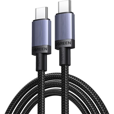 Cable USB-C a USB-C Ugreen L528, 100 W, 1 m (gris) (1/3)