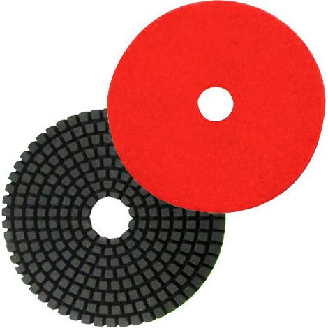 Diamwood Pad de Polissage Diamanté avec Auto-Agrippant - Pack de 1 - Dimensions 100 mm - Épaisseur Non Spécifiée - Grain 1500 - Couleur Rouge - Conçu Pour Marbre, Granit et Pierre Naturelle (1/2)