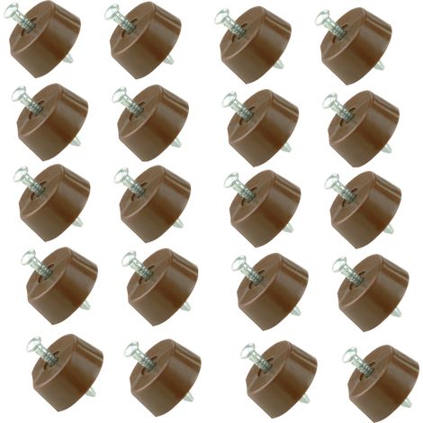 Cyclingcolors – Lot de 20 taquets plastiques à clou marron – Supports universels pour étagères – Fixation solide dans meubles et placards (1/2)