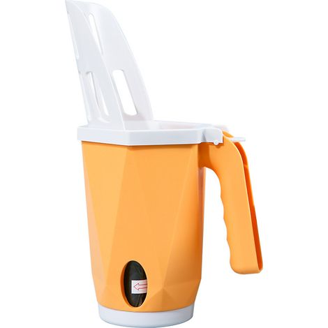 Pelle et boîte à litière pour chat, conception 2 en 1, nettoyage facile, pelle intégrée avec poubelle jaune (1/5)