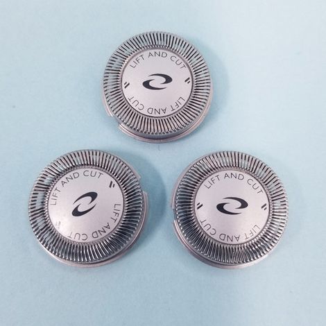Lot de 3 lames doubles HQ64 pour couteaux PT722/PT762/AT750/AT890/7140XL/7120XL/7340XL (1/4)