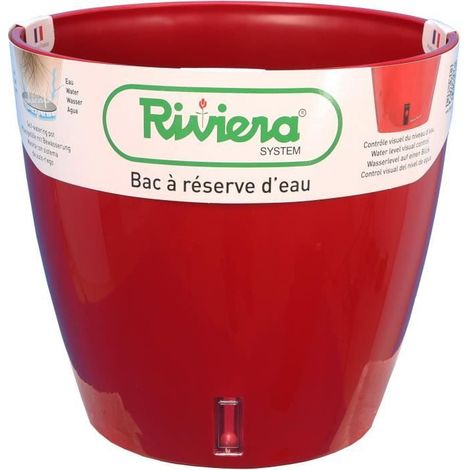 RIVIERA Cubeta de reserva de agua - Redonda - Ø 36 x H 33 cm - Rojo
