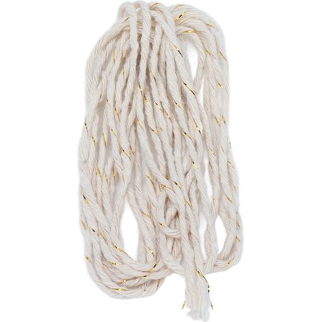 m lange, wiederverwendbare Geschenkschnur aus Baumwolle für Weihnachten, Geburtstage und Hochzeiten, Weißgold (1/5)