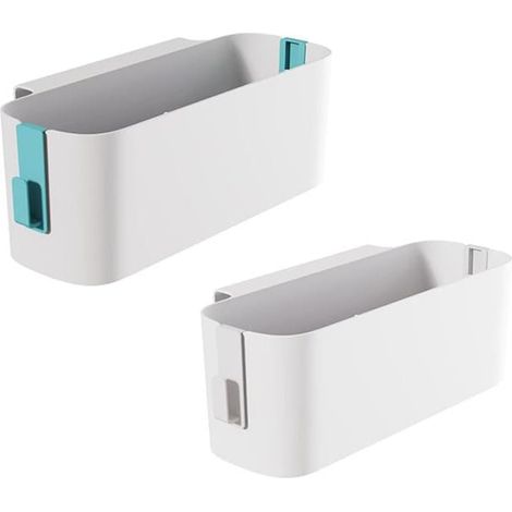 Lot de 2 paniers de rangement à suspendre, étagère de lit, organisateur de lit à suspendre, boîte de rangement pour sacs, panier de rangement à suspendre pour table de chevet (1/5)