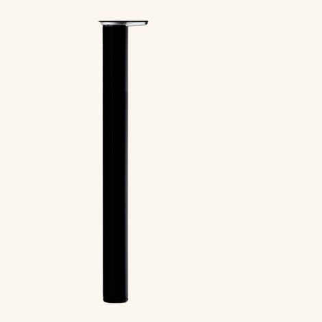 Cuisissimo – Pied de meuble pour plan de travail réglable en acier noir mat – Hauteur 87 cm – Fixation par vis – Pour cuisine et espaces confinés (1/5)