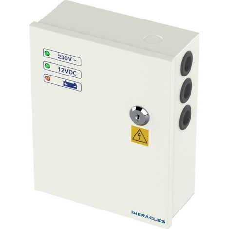 Heracles – Alimentation pour tableau électrique 12V DC 3A avec relais défaut – Protection contre surintensités – Indication batterie faible – PCAALIM1203S2 (1/2)