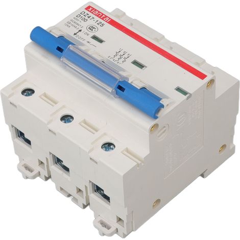Disjoncteur miniature triphasé 100 A 400 V avec protection contre les surcharges et haute sécurité. Disjoncteur miniature pour usage domestique et industriel. (1/5)