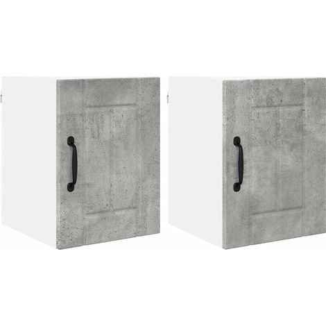 Meubles de Rangement,Armoire de cuisine 2 pcs Gris béton 30 x 31 x 40 cm CFW385998 (1/5)