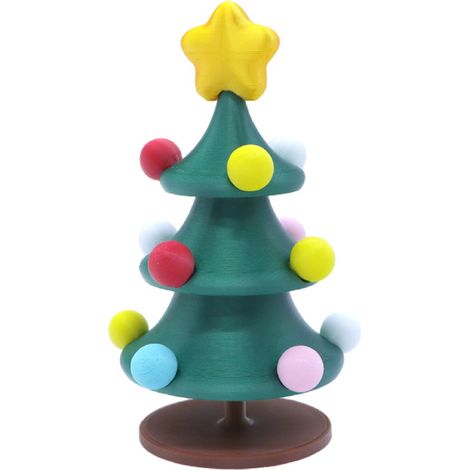 Sapin de Noël rotatif - Décoration de bureau, cadeau de Noël animé, idéal pour la décoration de la maison ou du bureau (grand format)