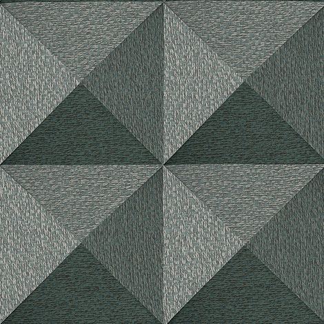 Exclusive luxury wallpaper wall Profhome SA524105-DI hot embossed non-woven wallpaper embossed with geometric shapes shiny blue teal platinum grey 5,33 m2