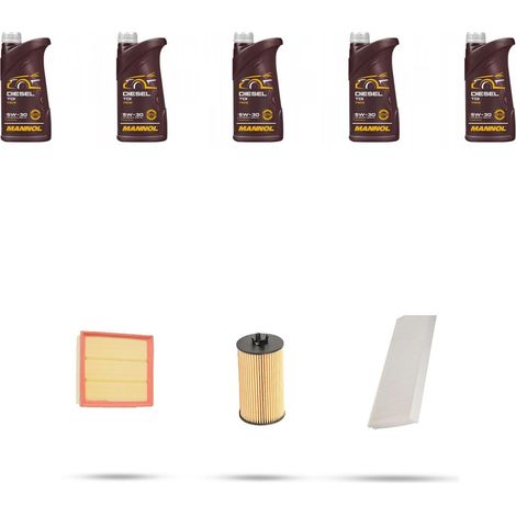 Kit tagliando 3 FILTRI e 5L OLIO compatibile con Mercedes Classe A (w169) A150 70kw Dal 2004 al 2009 (1/4)