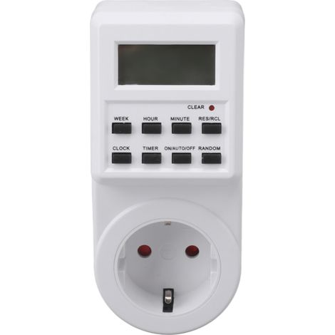 Minuteur de prise intérieure numérique avec compte à rebours et protection contre la coupure de courant. Prise UE 230 V 16 A 3680 W. (1/5)