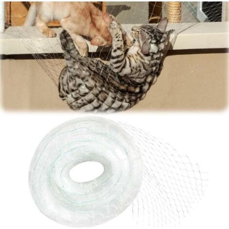 Filet de Protection Chat Balcon Résistant,Filet Chat Balcon,Filet Chat Balcon sans Percage,Filet de Securite Enfant,Filet Sécurité Anti-Chute Durable et Transparent,Filet Anti Oiseaux,5m X 5m (1/5)